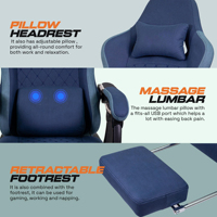 Chaise pivotante de jeu à dossier haut et de course avec soutien du dos et du cou Chaise d'ordinateur de bureau pivotante à 360 degrés