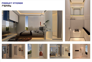 Sang Trọng Tùy Chỉnh Ngoài Trời Màu Thép Cấu Trúc Nhà Di Động Mặt Trời Gấp Bằng Gỗ Container Với Bánh Sandwich Bảng Điều Chỉnh Lắp Ráp Yêu cầu - Product Image 4