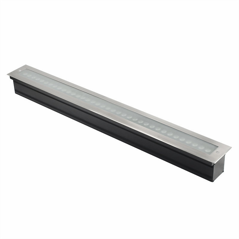 36*1W Linear Waterproof RGB DMX512 Recessed IP68 Pool Lights with 304 Stainless Steel 2700 Lumens