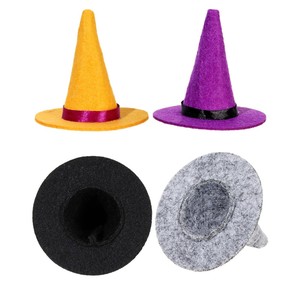 Mini chapeau de sorcière d'Halloween pour loisirs créatifs, poupées, cupcakes, bouteilles, chapeau en feutre pour hamster, costume pour petits animaux, chapeau de sorcier, décoration d'Halloween - Product Image 2