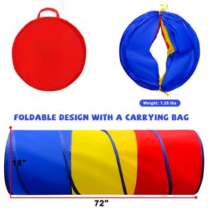 Tente tunnel de jeu pour enfants Safe Enough Kids, colorée et pliable, pour tout-petits - Product Image 4