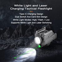 Lumière tactique universelle de 800 lumens avec lampe de poche à faisceau combiné laser vert