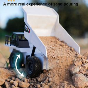 Nuovo 2 in 1 Huina 9 canali simulazione rc costruzione escavatore dumper telecomando lega ingegneria veicolo giocattolo per ragazzo - Product Image 6