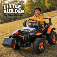 Vente en gros : Excavatrice électrique 12V télécommandée pour enfants, jouet en plastique, voiture de plage pour tout-petits
