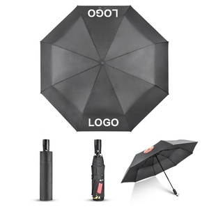 Minimalist Auto Sunshade Paraguas Personal Fashion Designer Compact Portable 3-Folding Rain Windproof Umbrella with Custom Logo