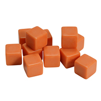 Dés en résine acrylique vierges personnalisés OEM, blocs cubes unis de couleur unie, gravure et impression de logo personnalisés sur 6 faces