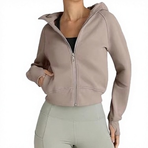 Sudadera con capucha transpirable para mujer, estilo urbano, con cremallera, 100% algodón, tejido ecológico, antiarrugas, informal, cómoda, estilo Y2K - Product Image 4