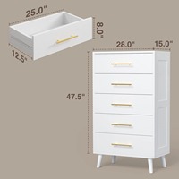 Ensemble de meubles de chambre à coucher en bois blanc Offres Spéciales cadre de lit 2 tiroirs table de chevet 5 tiroirs commode 6 tiroirs