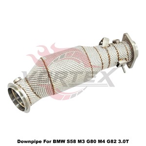 Tuberías de Escape de Alto Flujo Vortex de Acero Inoxidable con Acabado Espejo, Soldadura TIG de Alto Rendimiento para S58 M3 G80 M4 G82 3.0T - Product Image 4