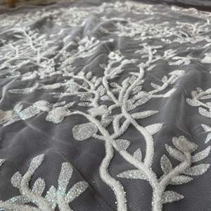 Tissu de dentelle à paillettes <span class=keywords><strong>suisse</strong></span> Dream Branch de haute qualité pour robe - Product Image 3