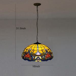龙慧京蒂芙尼吊灯灯具吊灯手工彩色玻璃灯W16巴洛克吸顶灯 - Product Image 4