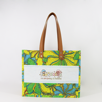 Sac de courses robuste en RPET 220 g/m² en tissu recyclé de bouteilles d'eau, ouverture supérieure, doublure renforcée 210D, design portable, marque personnalisée