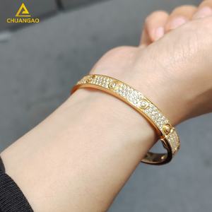 ホワイトイエローローズMoissaniteブレスレット925シルバーブレスレット女性用Moissaniteブレスレット缶パスダイヤモンドテスター - Product Image 3