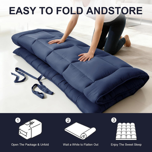 Futón Japonés para Piso, Colchón de Espuma de 4 Pulgadas de Grosor, 5 Capas, Enrollable, Plegable, Ecológico, Diseño Moderno para Uso en Hospitales <span class=keywords><strong>y</strong></span> Hoteles, Tatami - Product Image 3