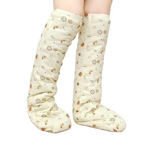 Calcetines hasta la rodilla con forro floral de algodón, calentadores de pies para mujer, accesorios de algodón orgánico para dormir en casa - Product Image 4