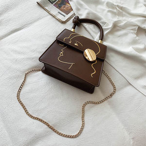 กระเป๋าถือหนัง Pu แข็งสำหรับผู้หญิง,กระเป๋าสะพายไหล่ปักลายกระเป๋าถือ Pu แบรนด์ - Product Image 5