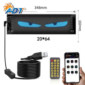 Panneau LED RGB pour voiture, animation LED, matrice de pixels 20*64, programmable, contrôle par application, panneau LED flexible, écran lumineux - Product Image 1