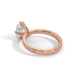 Romantic Emerald Cut Lab Grown <b>Diamond</b> <b>Ring</b> for Women VVS VS Clarity Rose Gold Engagement Jewelry Perfect Wedding Gift - Product Image 2