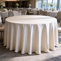 Nappe ronde en jacquard damassé européen, linge de table en polyester satiné pour hôtel, banquet, mariage et décoration d'événements