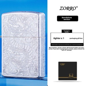 <span class=keywords><strong>Briquet</strong></span> à kérosène en métal à motif <span class=keywords><strong>serpent</strong></span> Zorro original, personnalisé, minimaliste, élégant, cadeau du Nouvel An pour hommes, coupe-vent - Product Image 6