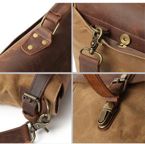 Mallette de messager en toile pour hommes bandoulière à une épaule pour ordinateur portable antivol durable sac à main tendance sac de courrier - Product Image 6