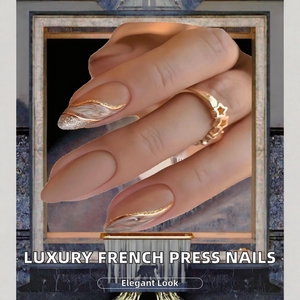 <span class=keywords><strong>Uñas</strong></span> Postizas de Lujo Estilo Francés, Acrílicas ABS, Puntiagudas, 24 Piezas, Precio al por Mayor - Product Image 4
