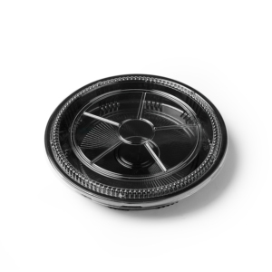 Vente en gros de boîtes de rangement alimentaires en plastique de haute qualité, barquette ronde pour sushis - Product Image 2