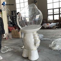 Sculpture personnalisée sur le thème des astronautes, décoration d'affichage de centre commercial, ornement créatif extérieur (usine directe)