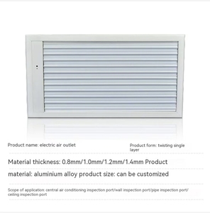 Grille d'aération carrée électrique moderne en alliage d'aluminium avec télécommande pour usage extérieur en sous-sol – Ventilation durable pour CVC et air frais - Product Image 2