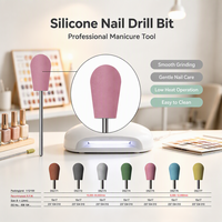 Têtes de polissage en silicone souple pour ponceuse à ongles, embouts de polissage doux en caoutchouc pour le ponçage de surface des ongles, outils de manucure