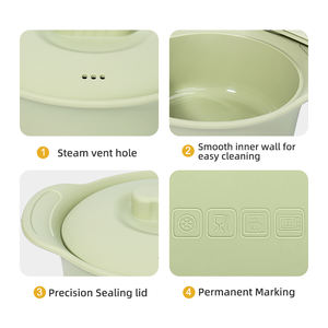 Vaporera de silicona para microondas, vaporera de silicona para comida rápida, olla de silicona para fideos instantáneos, vaporera de silicona de grado alimenticio - Product Image 5