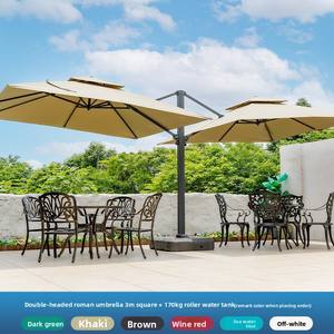 <span class=keywords><strong>Parasol</strong></span> moderne à double tête, grand <span class=keywords><strong>parasol</strong></span> carré imperméable pour cour, villa romaine, jardin et <span class=keywords><strong>terrasse</strong></span>, étal moderne - Product Image 3