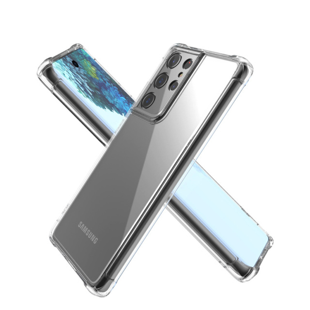 Hole Sale 1.5mm Thick Transparent TPU Protective Phone Case for Samsung for Galaxy S30 S21 S21 Ultra Plus Mobile Devices