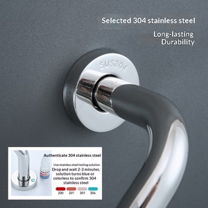 <span class=keywords><strong>Poignée</strong></span> de sécurité antidérapante pour salle de bain, design luxe léger, surface polie, pour toilettes, <span class=keywords><strong>baignoire</strong></span> et douche, sans obstacle pour personnes âgées - Product Image 3