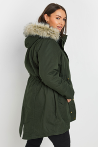 Parka de maternité Bump IT up en vert kaki avec garniture en fourrure, <span class=keywords><strong>manteau</strong></span> de maternité pour femmes, veste d'hiver luxueuse pour l'<span class=keywords><strong>allaitement</strong></span> - Product Image 3