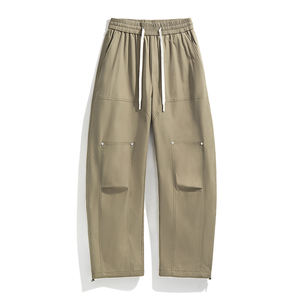 กางเกงผู้ชายทรงตรงสไตล์สตรีทสุดเท่กางเกงลำลองทรงหลวมสำหรับฤดูใบไม้ผลิและฤดูใบไม้ร่วงโลโก้ตามสั่ง - Product Image 1