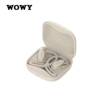 WOWY Nouveaux écouteurs intra-auriculaires ouverts OWS Air V5.4 sans fil en matériau LSR avec réduction de bruit AI LED pour étanchéité IPX5 Hi-Fi 30