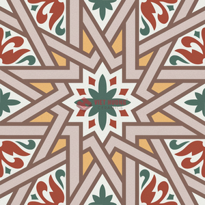 Baldosa de cemento de 200x200 mm ofrece un toque de lujo con elegantes patrones vertidos a mano. - Product Image 1