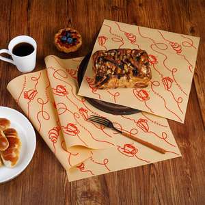 Food Grade Eco-Friendly Greaseproof PE Coated <b>Paper</b> Pads for French Fries Fried Chicken Hamburgers Bread Cake Baking Commercial - Product Image 1