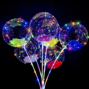 Palloncino Bobo a Bolla Gonfiabile in TPU da 20 Pollici, Palloncino Bobo Trasparente a Collo Largo con Simpatici <span class=keywords><strong>Cartoni</strong></span> <span class=keywords><strong>Animati</strong></span>, Luce a LED e Bastoncino - Product Image 3