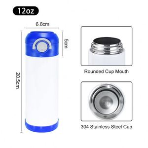 350ml Sublimation 201 Stainless Steel Vacuum Insulated Cup Pop-Up Lid <b>Double</b> <b>Wall</b> Portable Travel Mug for Car Office Daily Use - Product Image 2