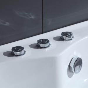 <span class=keywords><strong>Baignoire</strong></span> d'angle autoportante moderne en acrylique de 1,5 m pour 2 personnes, avec jets dorsaux, pour relaxation et massage, idéale pour villas et hôtels - Product Image 5