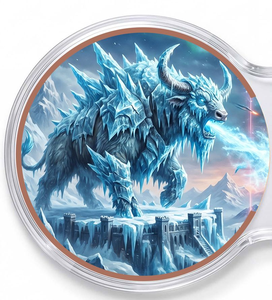 Moneda Doble Personalizada Inigualable de 99.9% de Cobre con Diseño de Toro vs Ratón para Souvenir de Fantasía del Zodíaco - Product Image 1