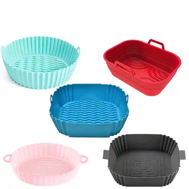 8.5Inch Air Fryers Silicone Pot Round Liners - Reusable Air Fryers