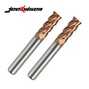 Jeekvisen Durable professionnel HRC65 degré haute dureté enduit tête plate fraise fraise en bout outillage 6mm tige diamètre CNC ODM boîte - Product Image 1