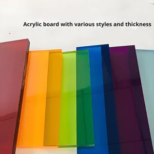 Acrylic Board Color Frosted Transparent Milky White Frosted Mirror Panel Color Manufacturer Wholesale Acrylic logo Sign Custom - Product Image 4