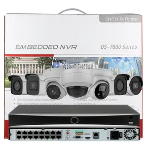 Oem Hikvison 4mp 5mp 8MP 4K Poe 4ch 8ch 16ch 32ch Kit de caméra de sécurité NVR 16 canaux POE système de Surveillance vidéo IP