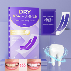 Tiras blanqueadoras de dientes V34 Tiras blanqueadoras de dientes de color púrpura seco - Product Image 1