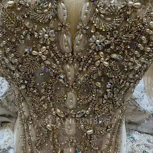 Sweetheart Neckline Bohemian Floor-Length Crystal Ball Gown <b>Wedding</b> Beaded Sequined Sexy Embroidery Customized Lsjj85 for - Product Image 4