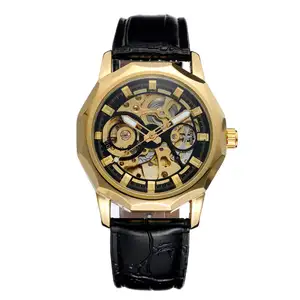 2024 Promotion Big Discount Lowest Price Stock Man Watch Men Cheap Wrist Automatic Mechanical Skeleton Watches